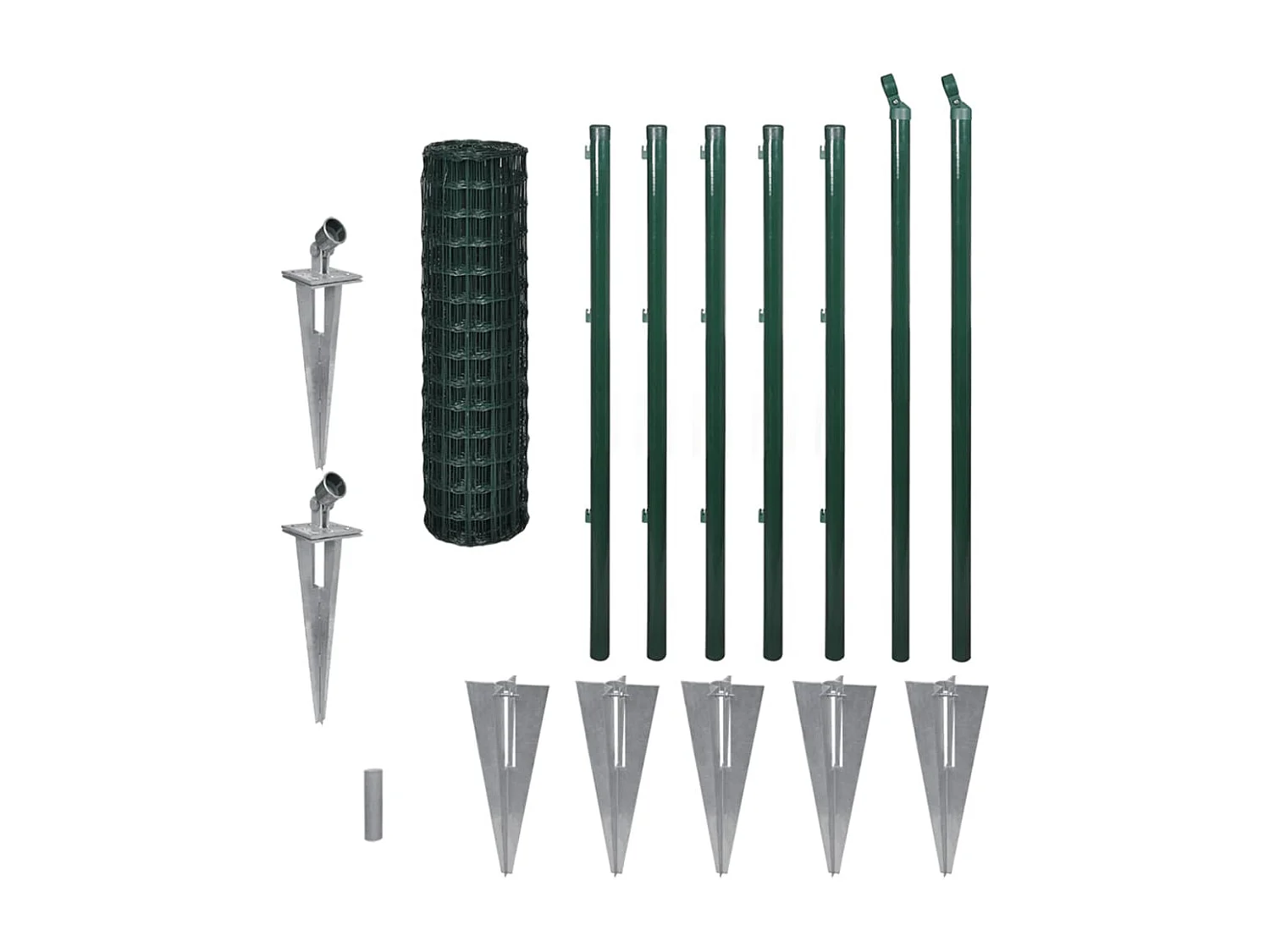 Set de euro valla acero verde 10x1 m ES132735