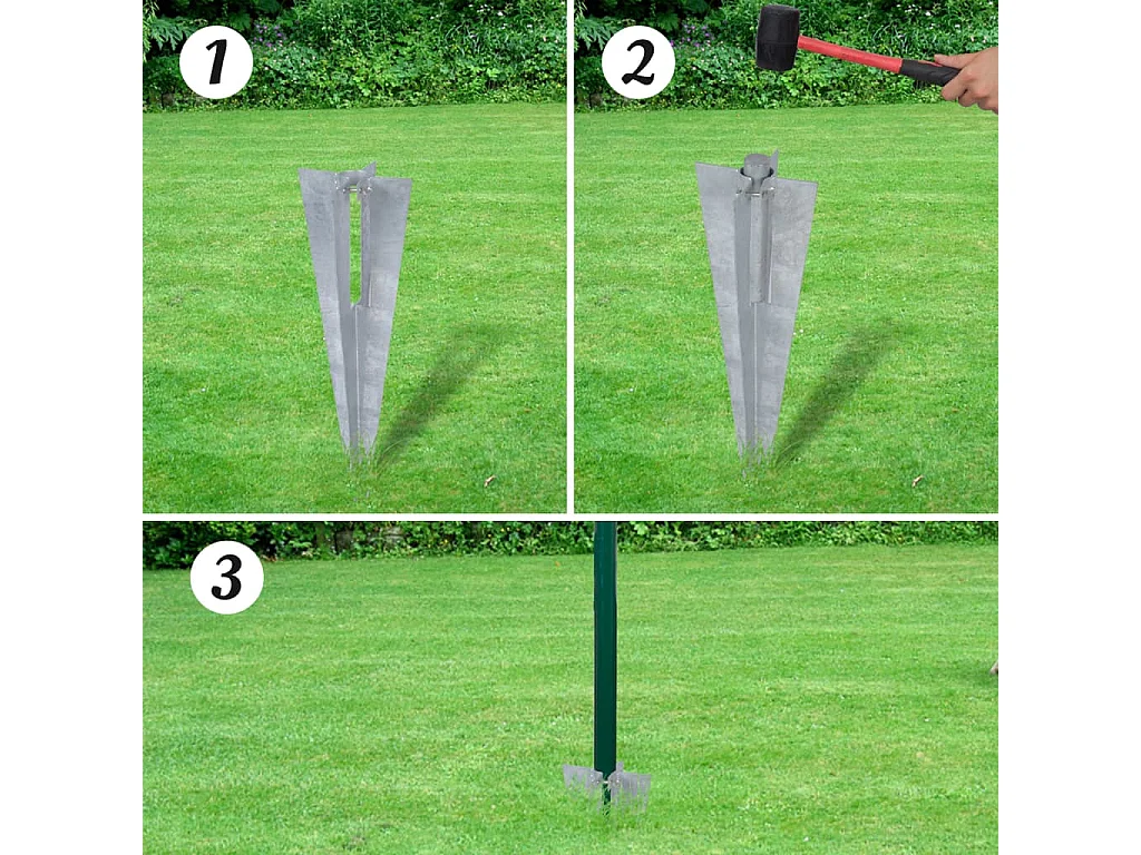 Set de euro valla acero verde 10x1 m ES132735