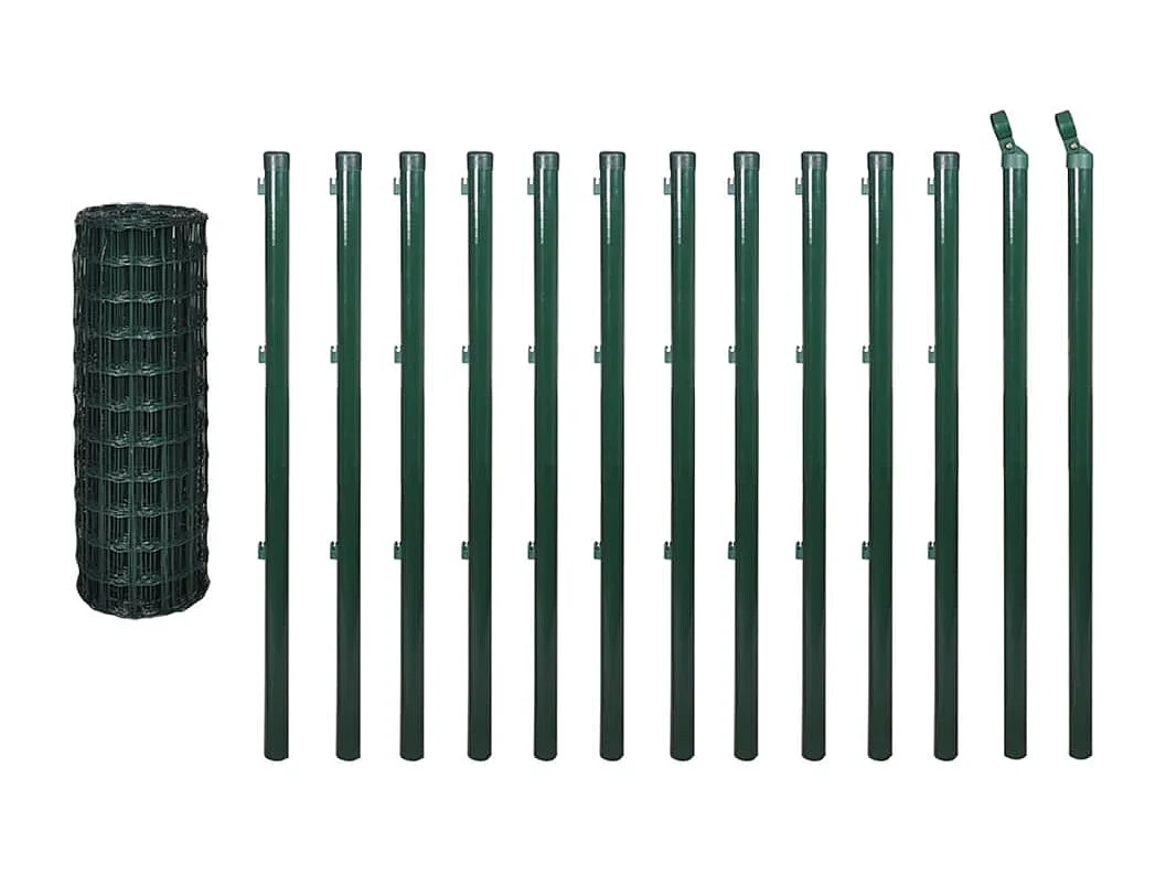 Clôture Euro Acier 25 x 1 m Vert FR918920