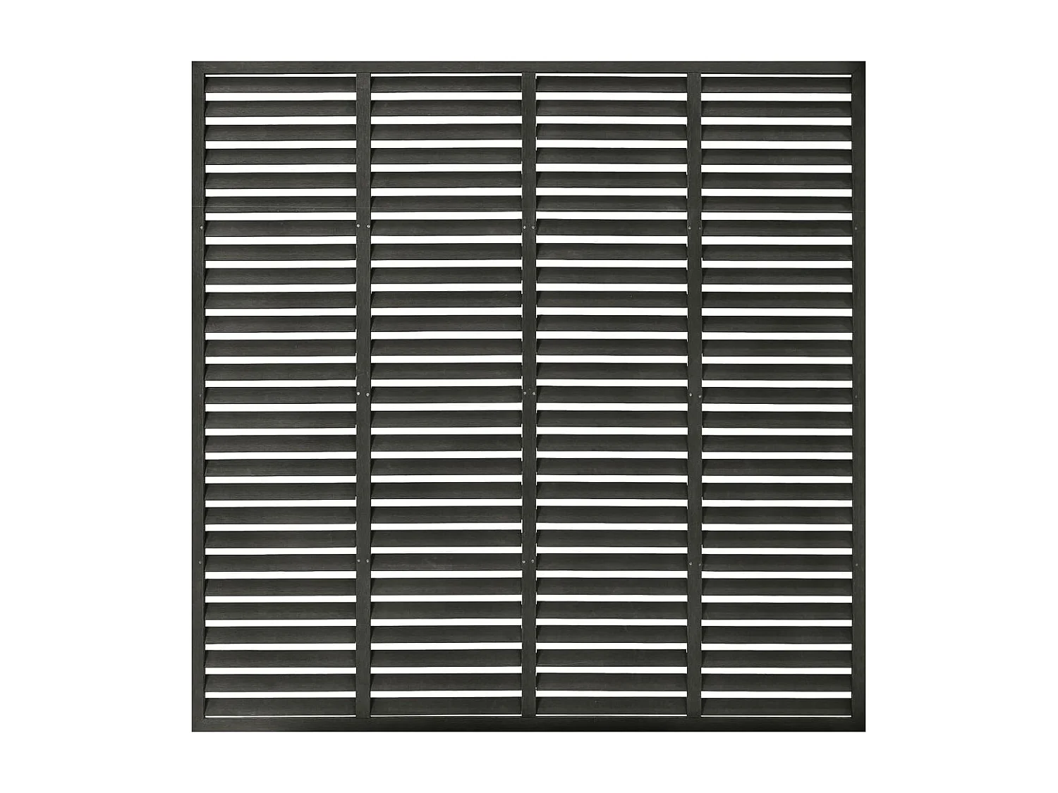 Painel de vedação estilo veneziana WPC 180x180 cm cinza-escuro PT236268