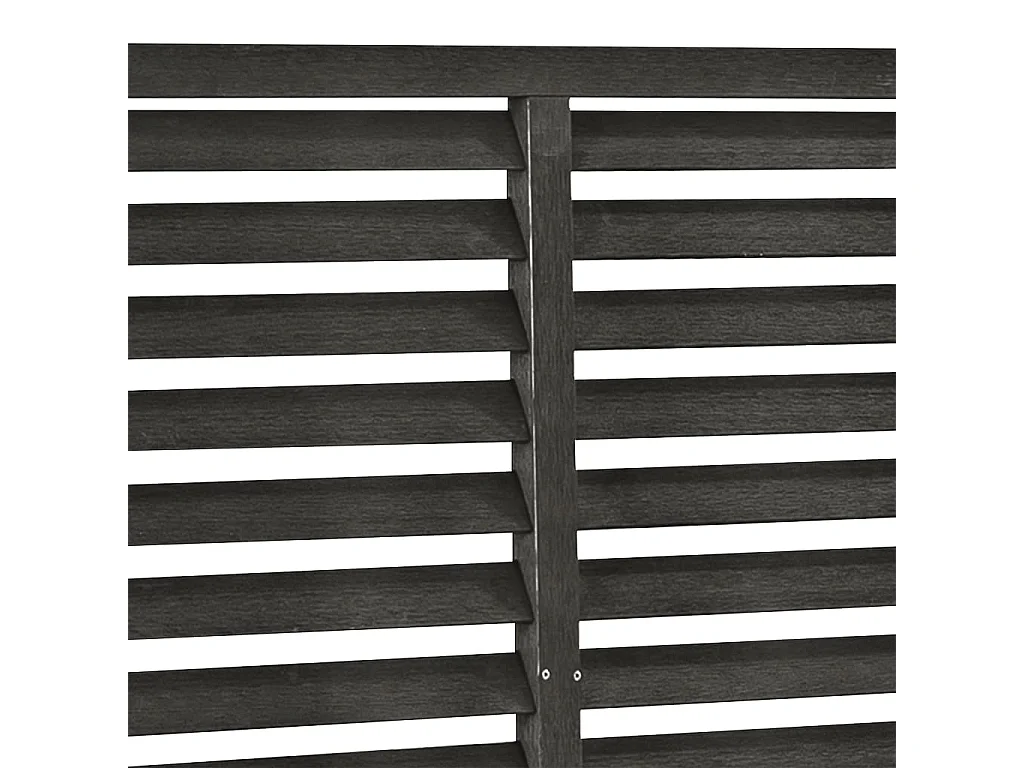 Painel de vedação estilo veneziana WPC 180x180 cm cinza-escuro PT236268