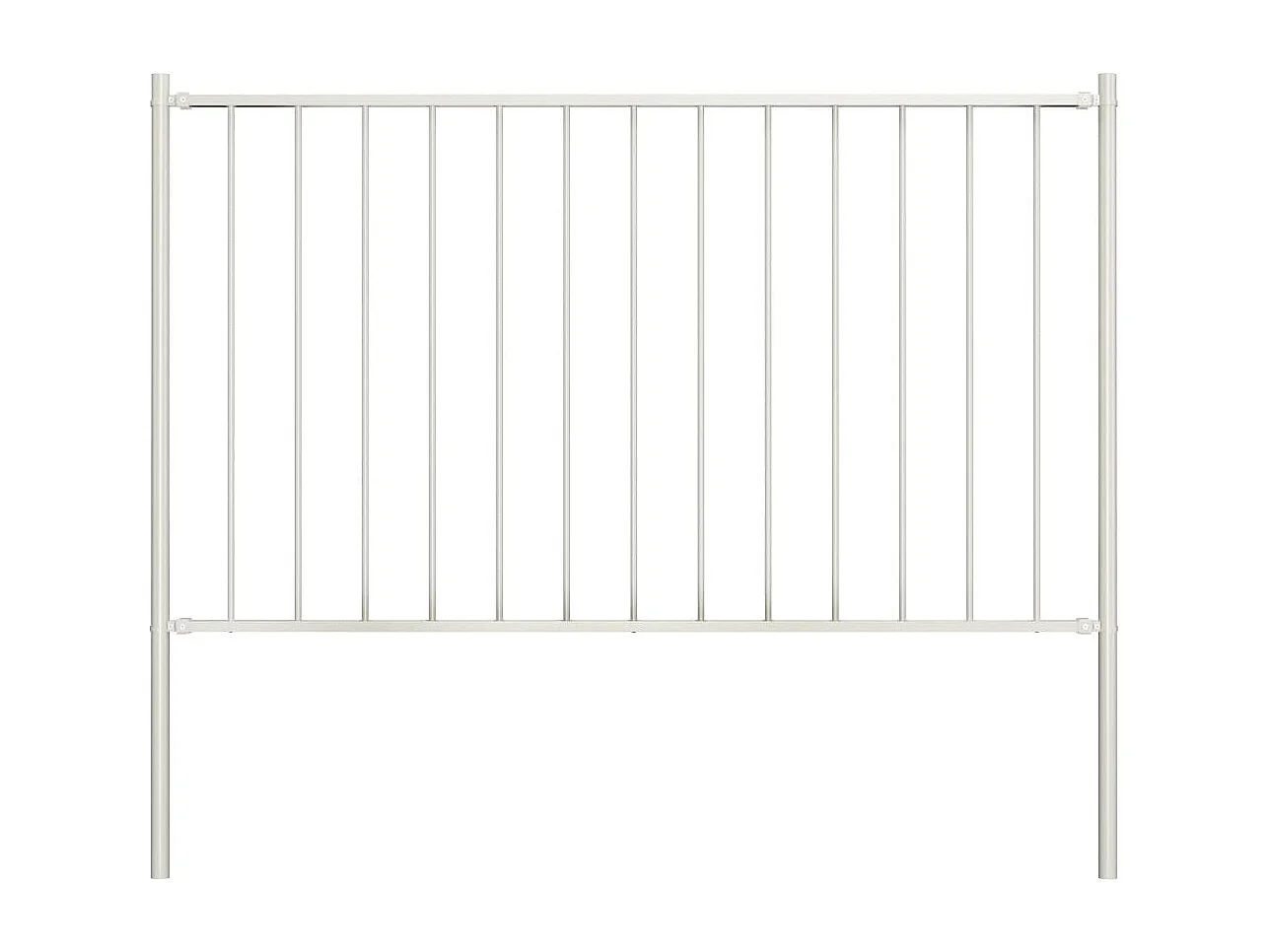 Panneau de clôture poteau Acier enduit poudre 1,7x0,75 m Blanc FR132018