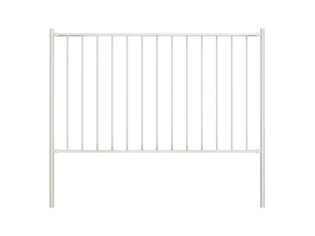 Panneau de clôture poteau Acier enduit poudre 1,7x0,75 m Blanc FR132018