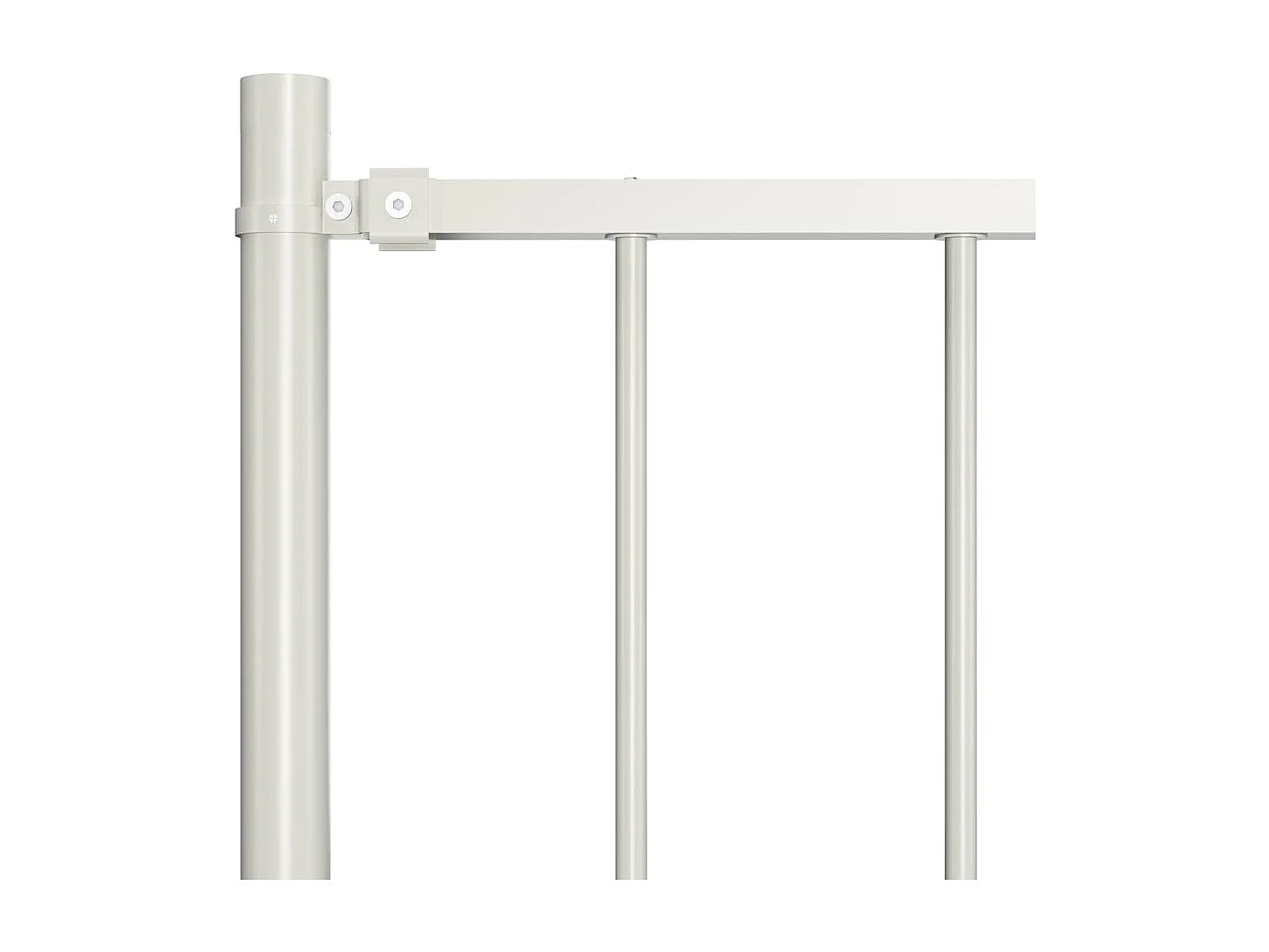 Panneau de clôture poteau Acier enduit poudre 1,7x0,75 m Blanc FR132018