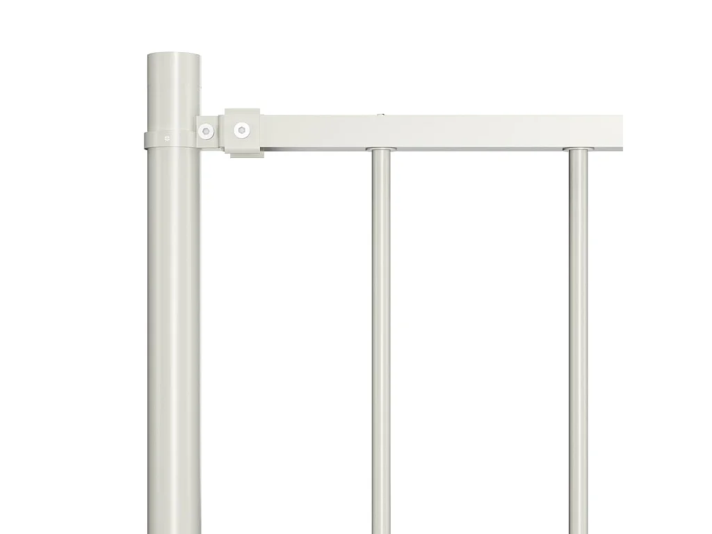Panneau de clôture poteau Acier enduit poudre 1,7x0,75 m Blanc FR132018