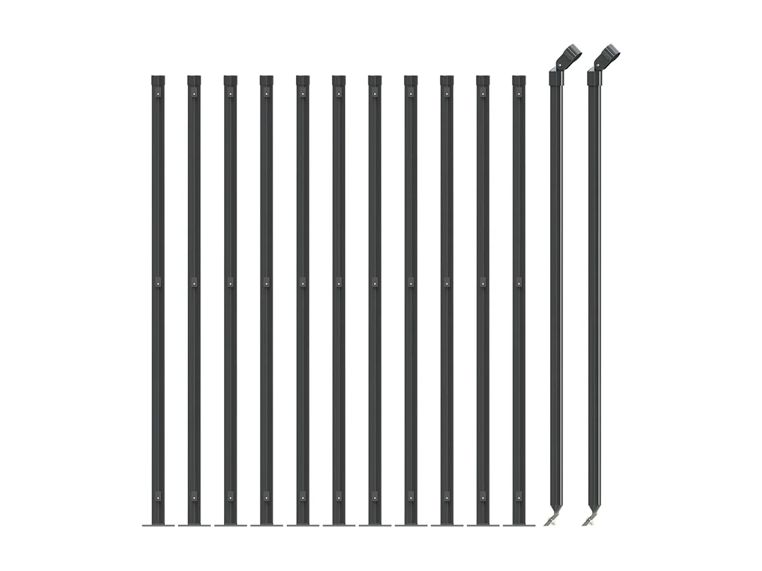 Cerca de alambre con brida gris antracita 0,8x25 m ES397671