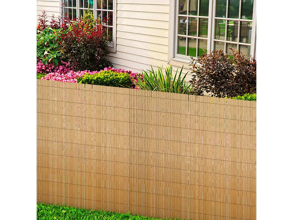 Clôture de jardin en roseau 100x1000 cm FR437605