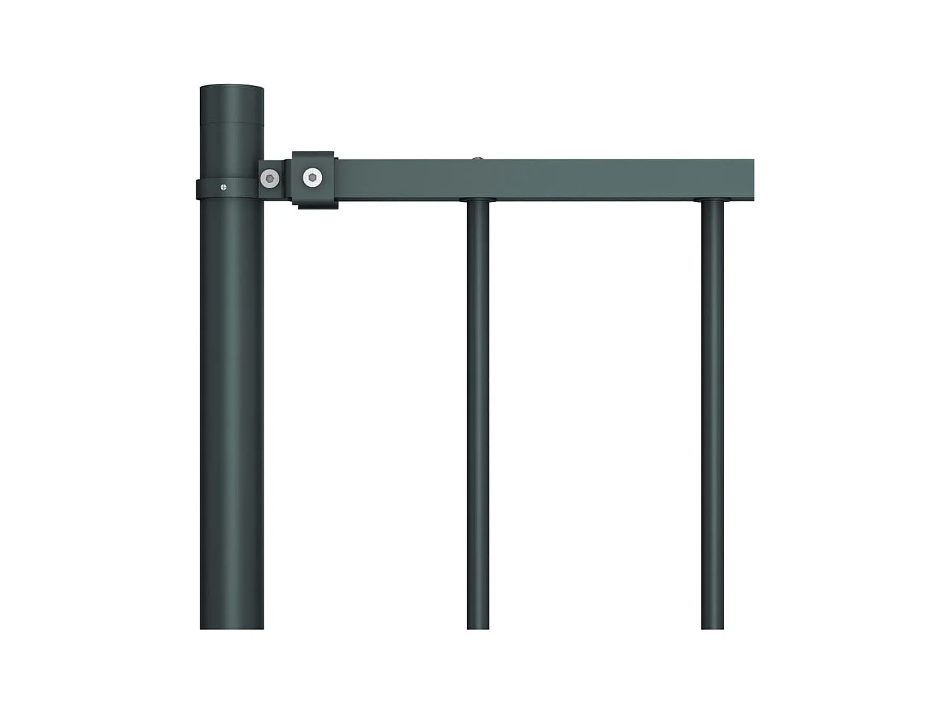 Panneau clôture poteau Acier enduit poudre 1,7x1,25m Anthracite FR561682