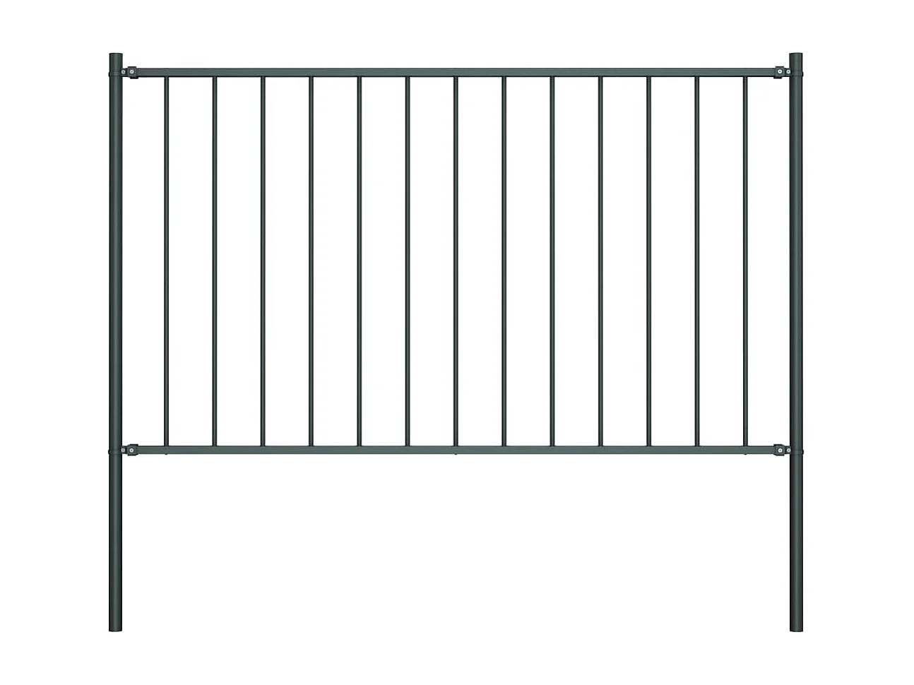 Panneau clôture poteau Acier enduit poudre 1,7x1,25m Anthracite FR561682