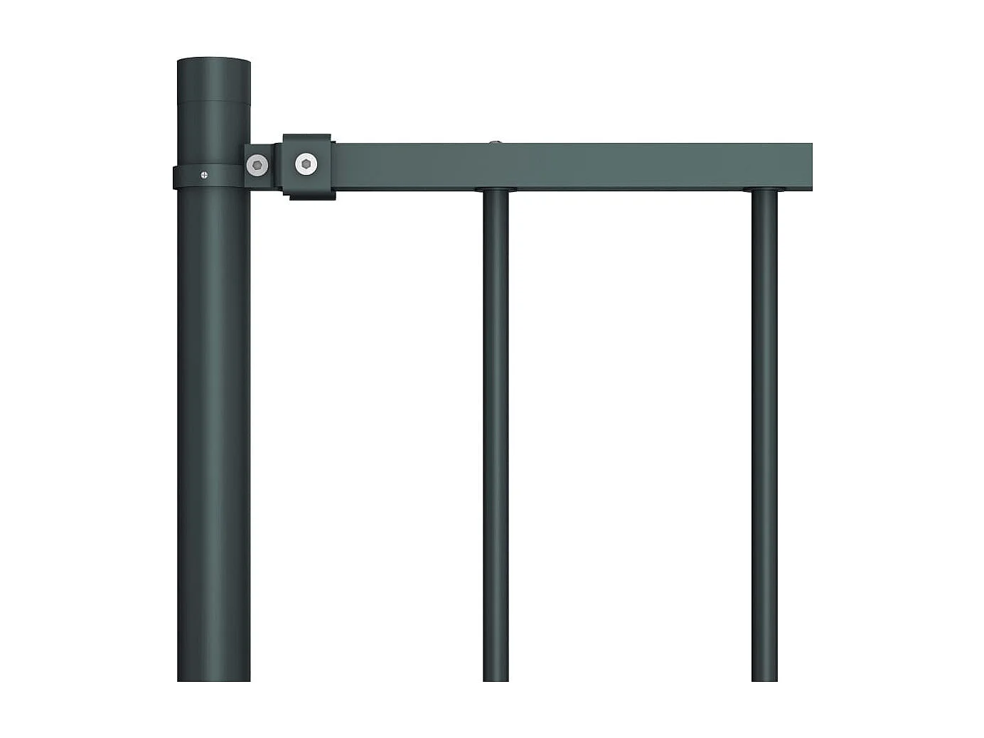 Panneau clôture poteau Acier enduit poudre 1,7x1,25m Anthracite FR561682