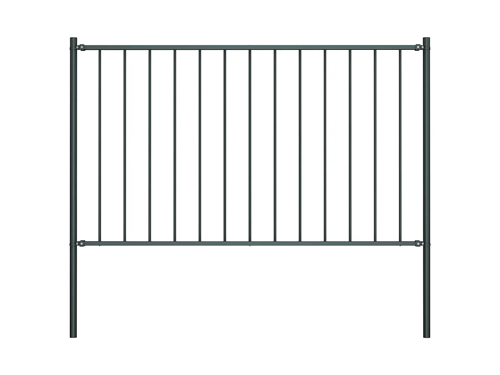 Panneau clôture poteau Acier enduit poudre 1,7x1,25m Anthracite FR561682