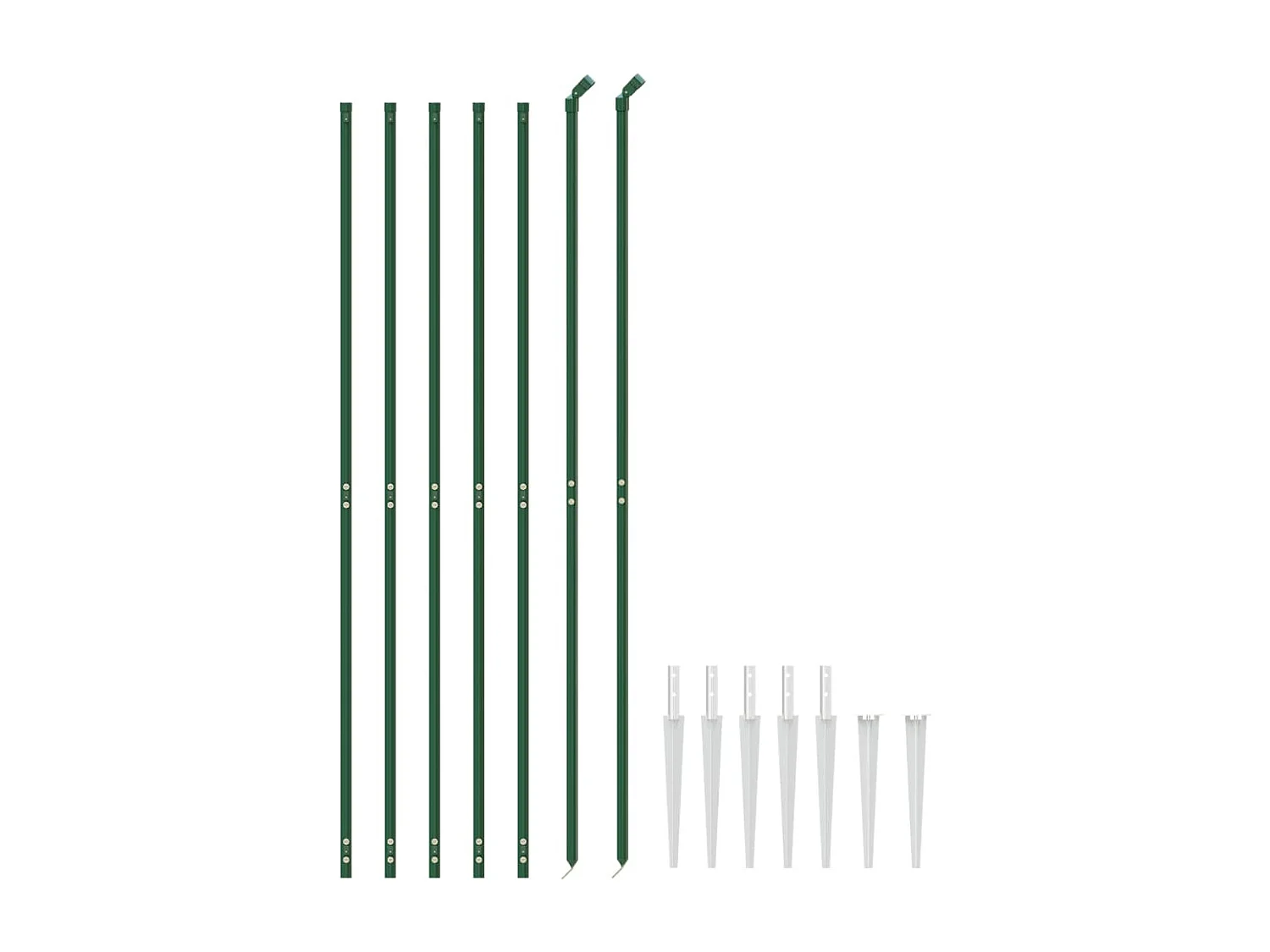 Draadgaashek met grondankers 2x10 m groen BE991246