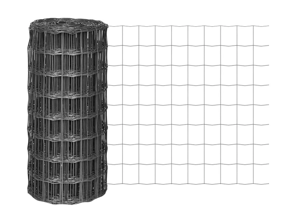 Cerca 25x0,8 m aço cinzento PT327866
