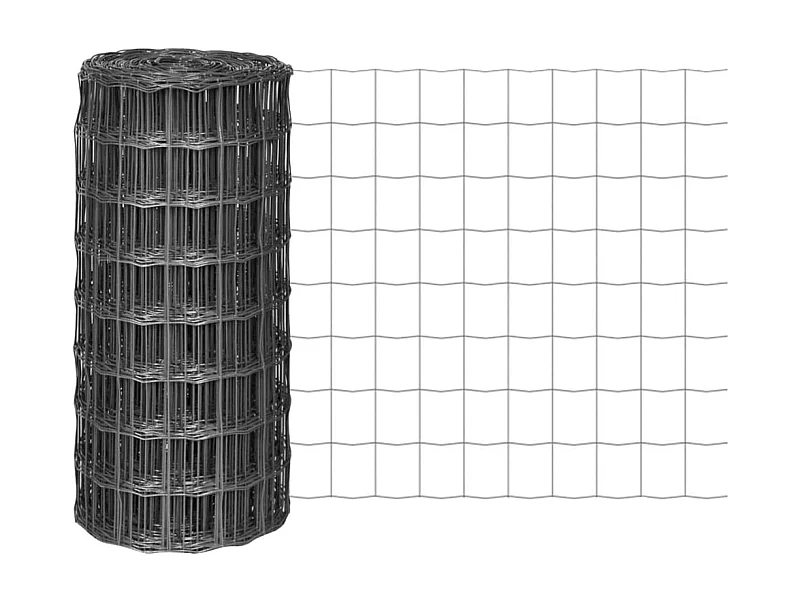 Clôture euro Acier 25 x 0,8 m Gris FR894907