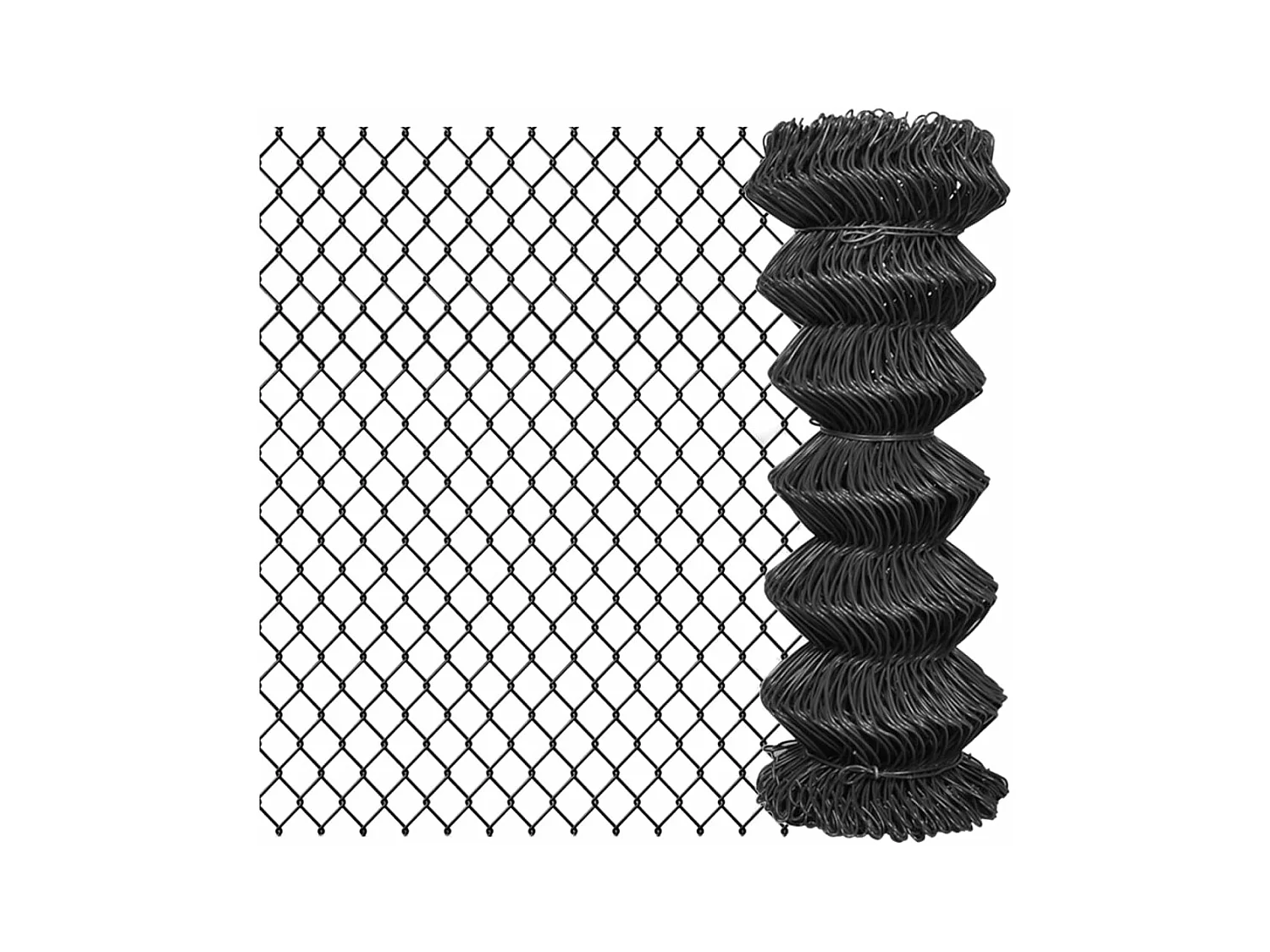 Clôture à mailles Acier 15 x 1 m Gris FR176520