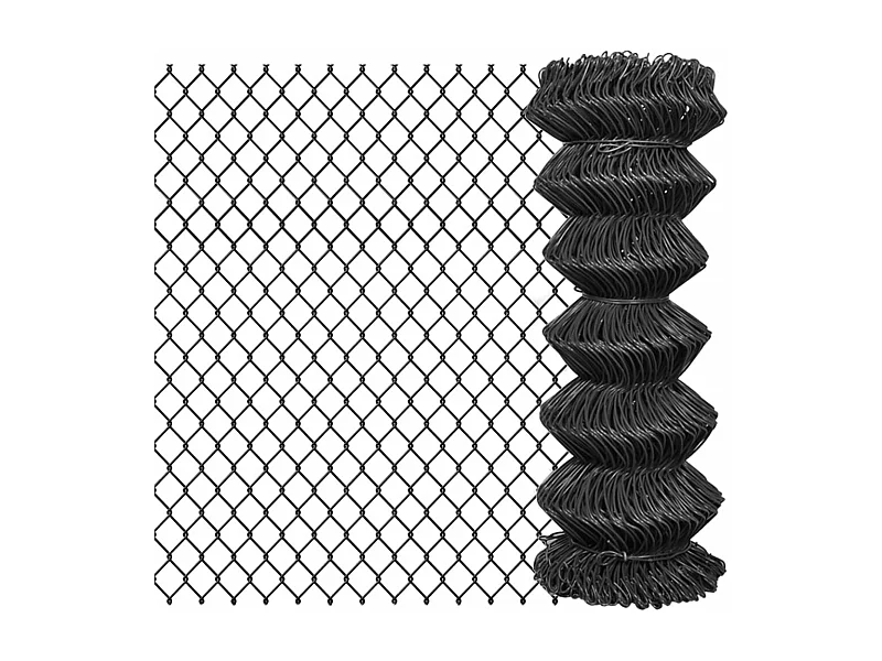 Clôture à mailles Acier 15 x 1 m Gris FR176520