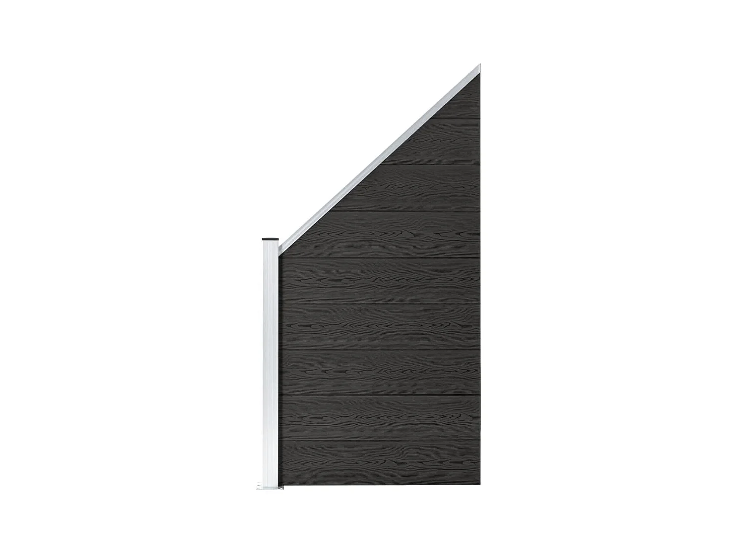Panneau de clôture WPC 95x(105-180) cm Gris FR922822