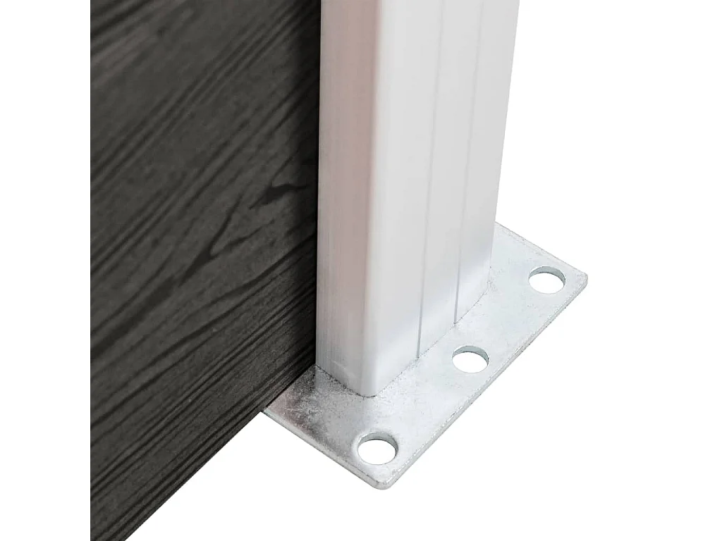 Panneau de clôture WPC 95x(105-180) cm Gris FR922822