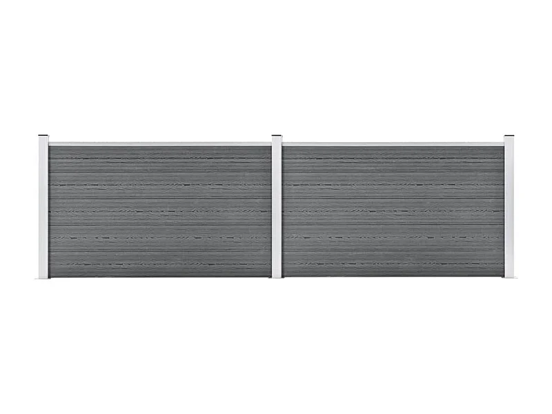 Clôture de jardin WPC 353x106 cm Gris FR382453
