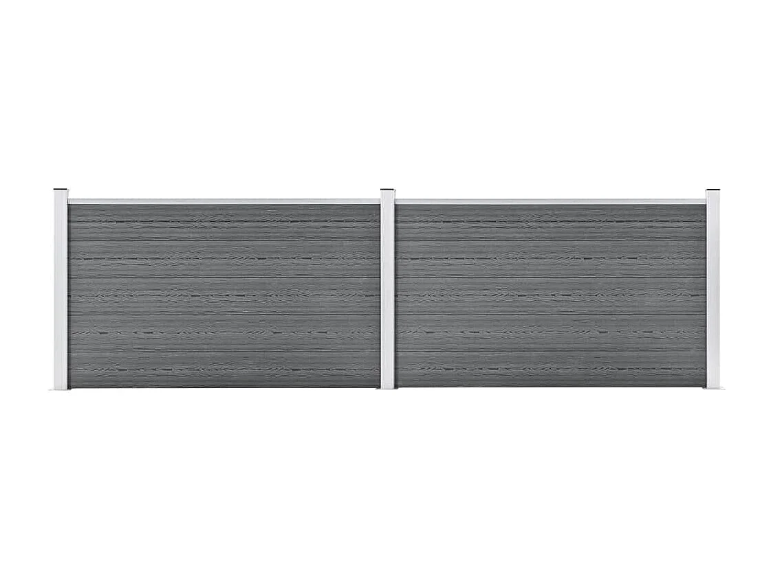 Clôture de jardin WPC 353x106 cm Gris FR382453