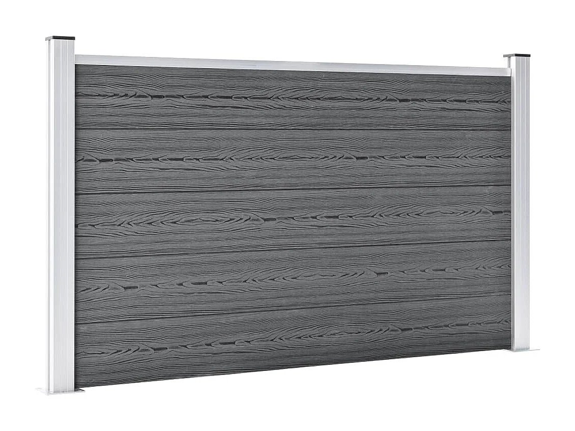 Clôture de jardin WPC 353x106 cm Gris FR382453
