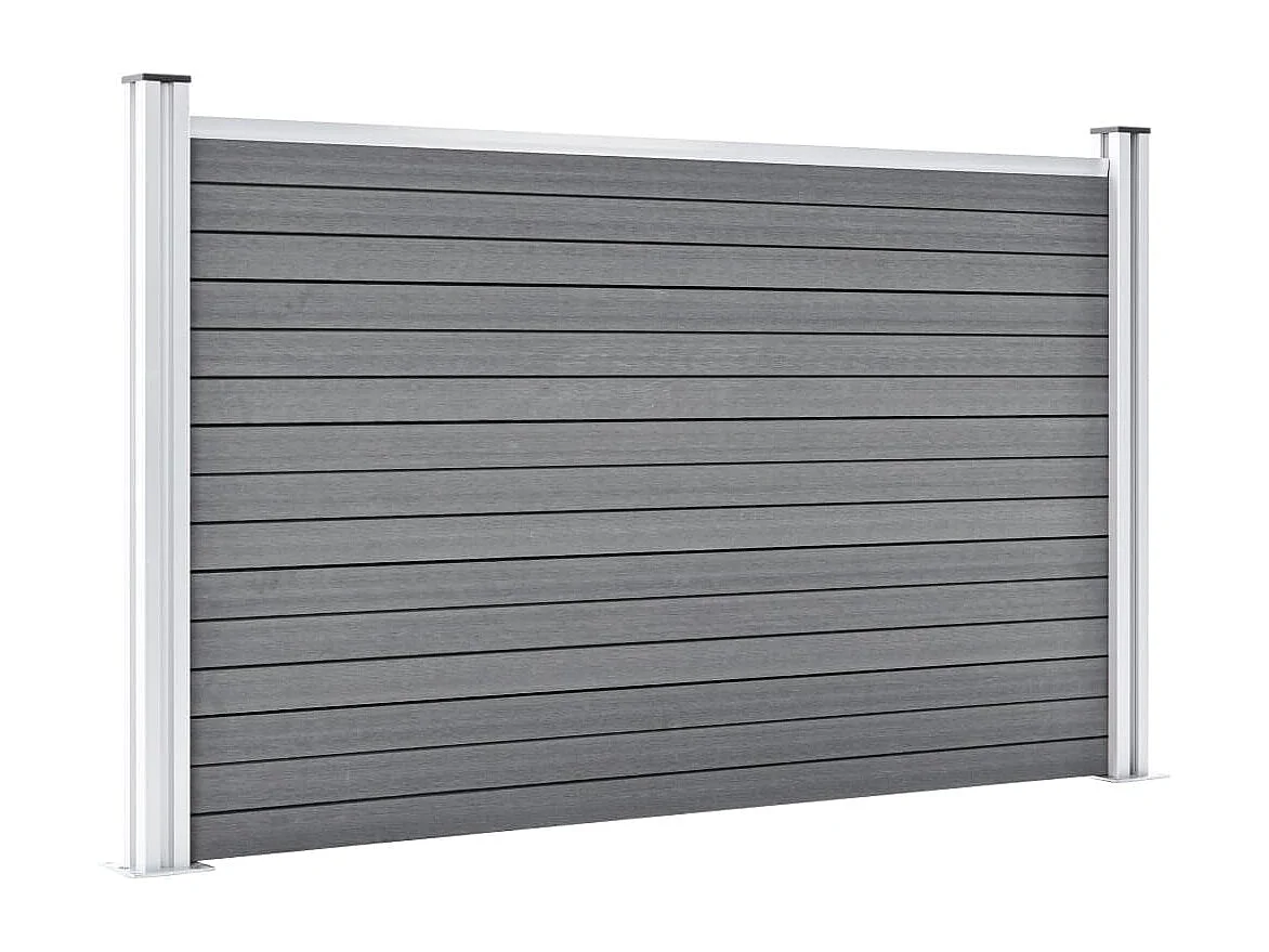 Clôture de jardin WPC 353x106 cm Gris FR382453