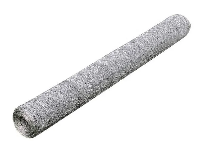 Clôture en treillis Acier galvanisé Hexagonal 1x25 m Argenté FR143547