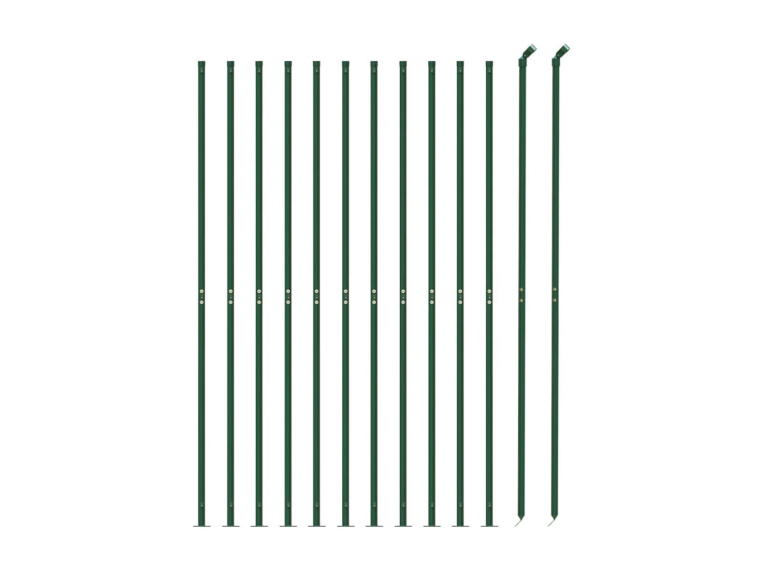 Clôture en treillis métallique avec bride vert 1,8x25 m FR972765