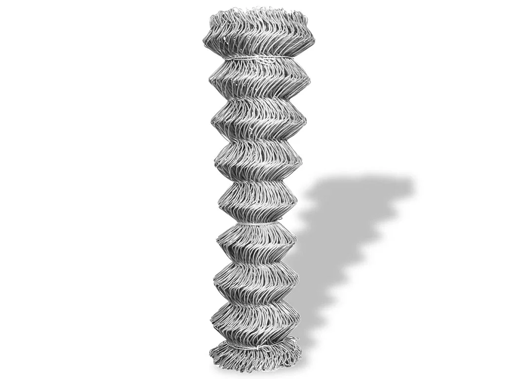 Cerca de arame 25x0,8 m aço galvanizado prateado PT166575