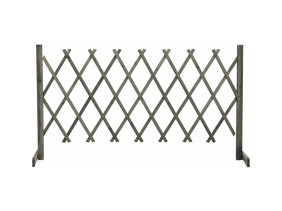 Clôture en treillis de jardin Gris 150x80 cm Bois de sapin FR616173