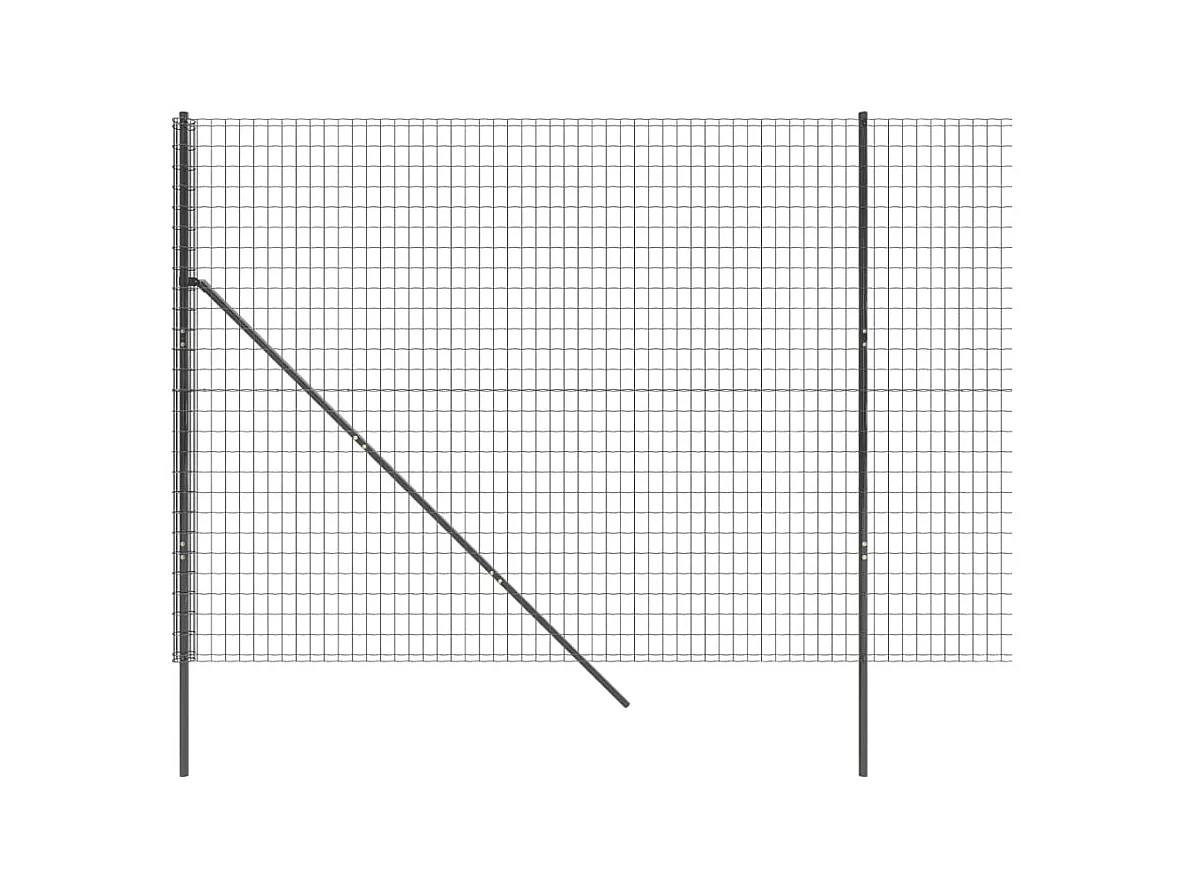 Cerca de alambre de acero galvanizado gris antracita 2,2x25 m ES149638