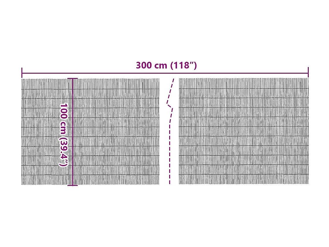 Tuinscherm 300x100 cm riet BE161344