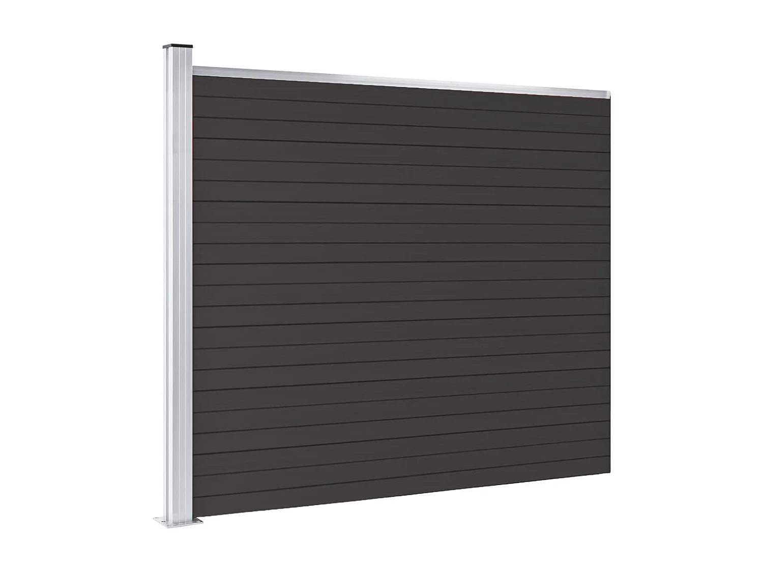 Panneau de clôture WPC 175x146 cm Noir FR605319