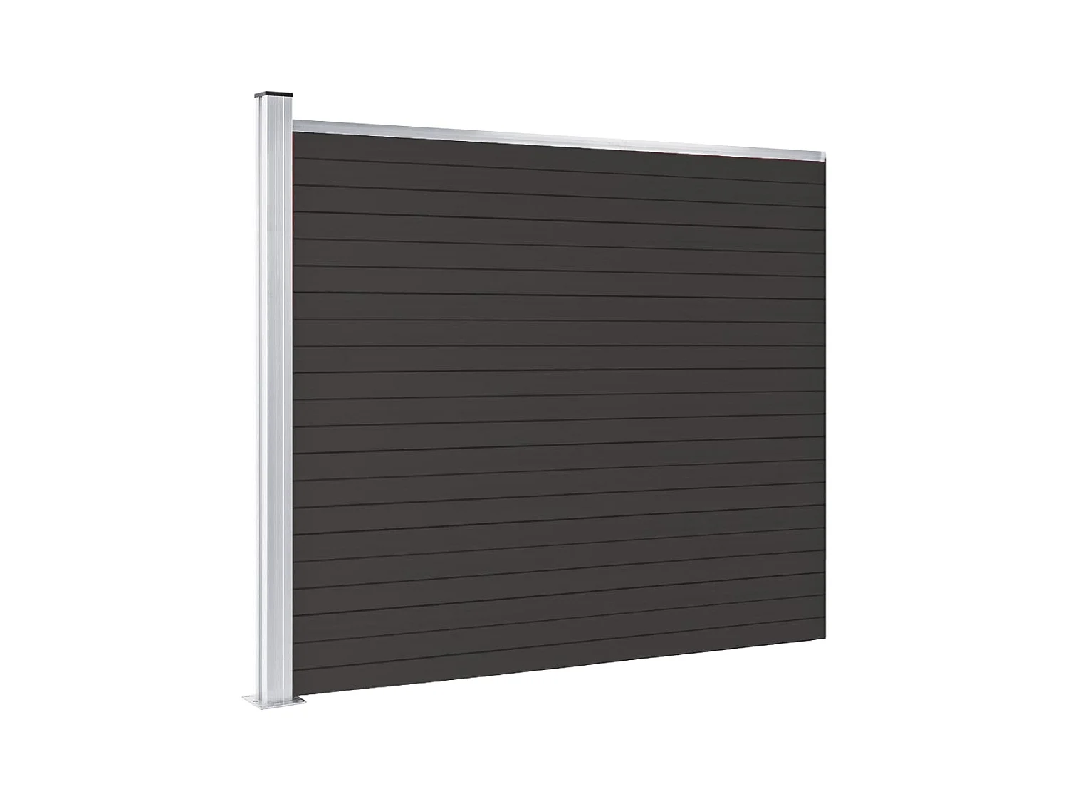 Panneau de clôture WPC 175x146 cm Noir FR605319