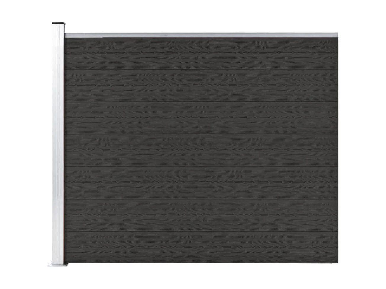 Painel de cerca 175x146 cm WPC preto PT799073
