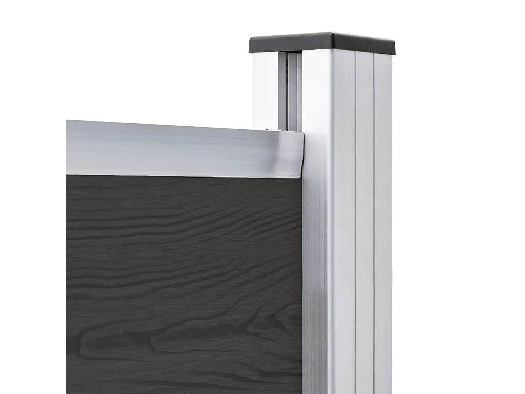 Painel de cerca 175x146 cm WPC preto PT799073