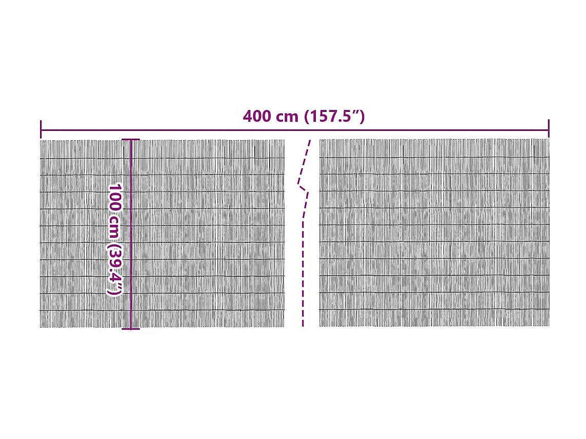Clôture de jardin 400x100 cm roseau FR458736