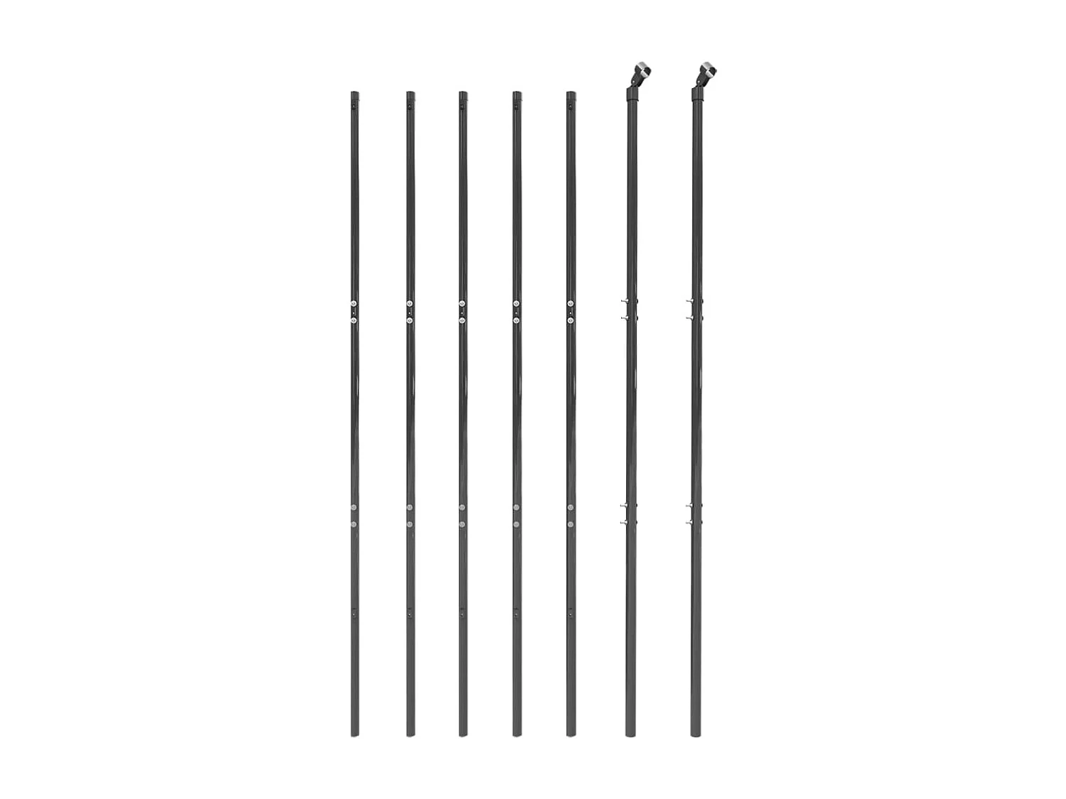 Clôture en treillis métallique anthracite 1,8x10 m FR282605