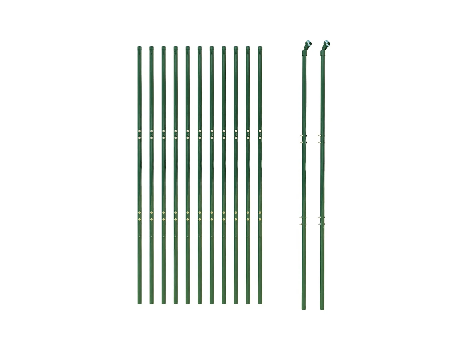 Clôture en treillis métallique vert 1,8x25 m acier galvanisé FR870852