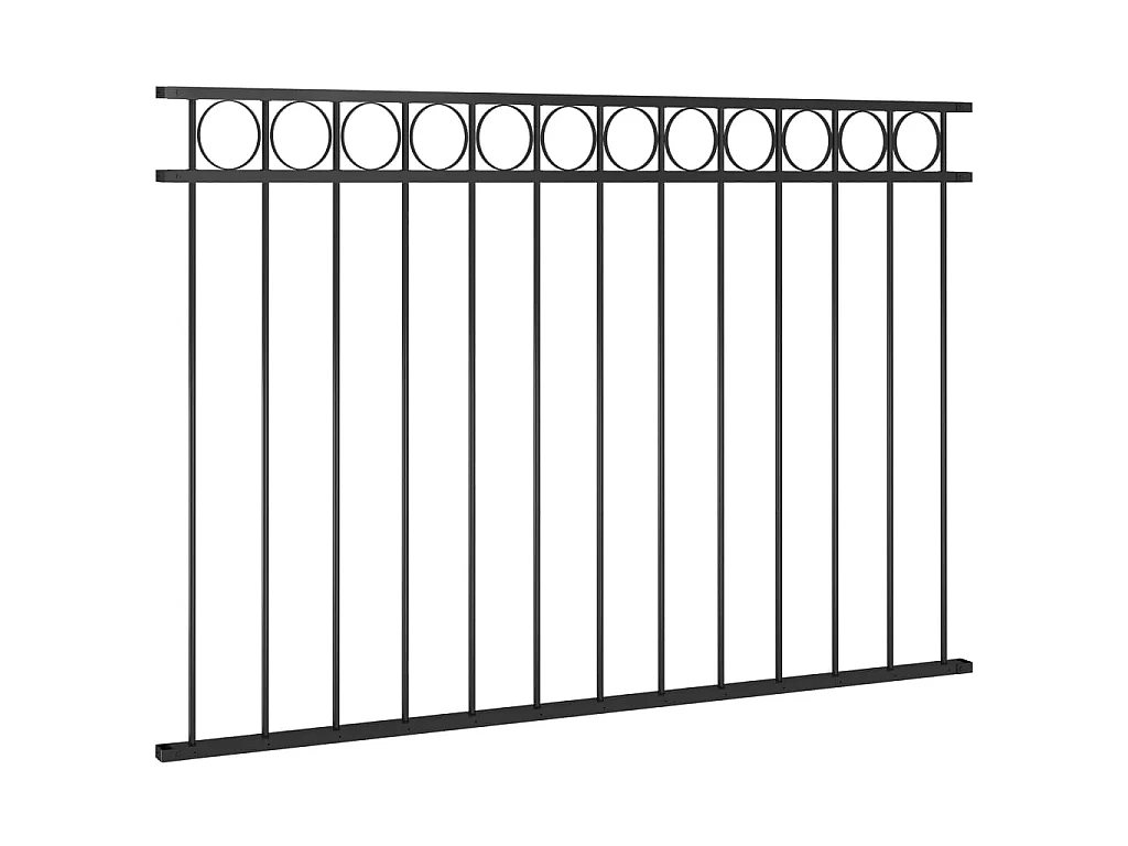 Panneau de clôture Acier 1,7x1 m Noir FR881842