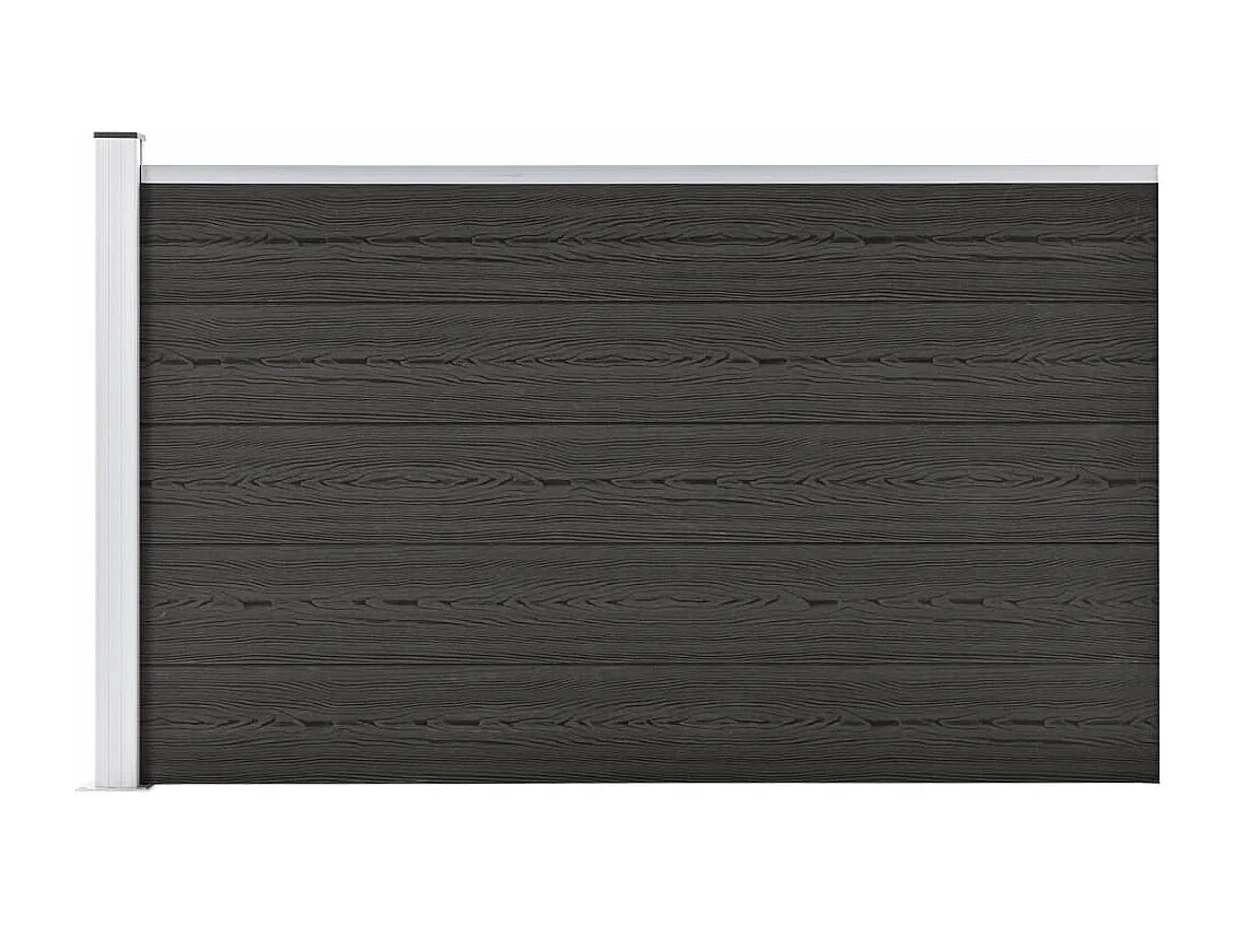 Painel de vedação para jardim 175x105 cm WPC cinzento PT830396