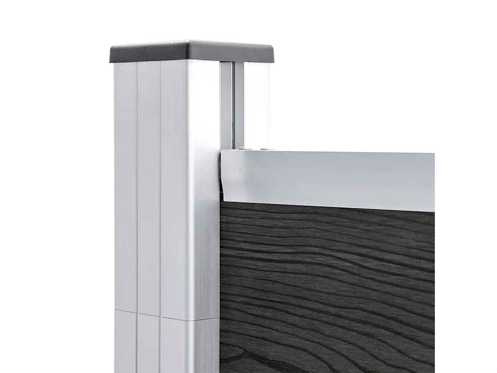 Painel de vedação para jardim 175x105 cm WPC cinzento PT830396