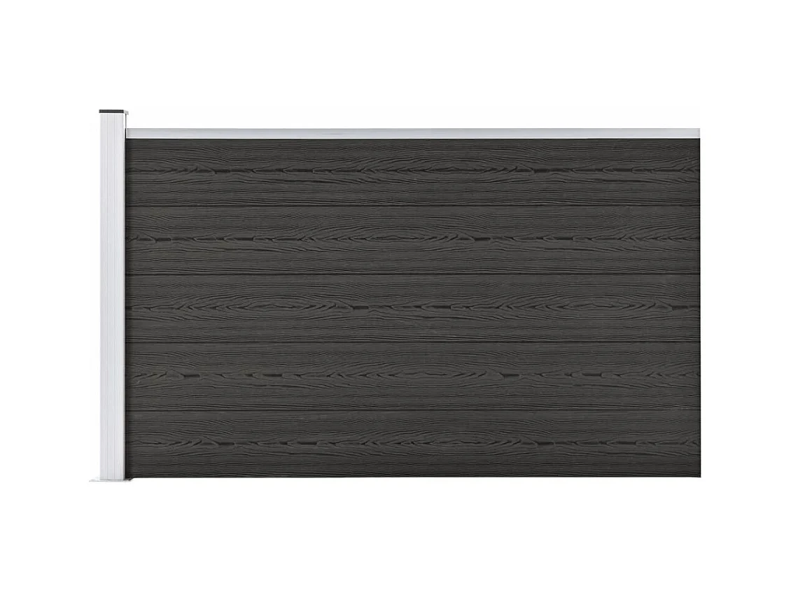 Clôture de jardin WPC 175x105 cm Gris FR271581