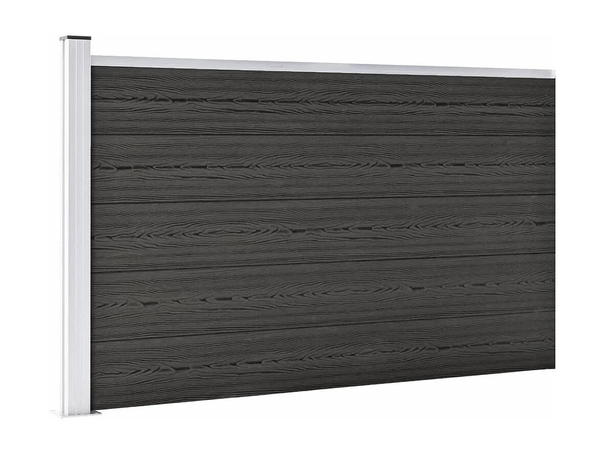 Clôture de jardin WPC 175x105 cm Gris FR271581