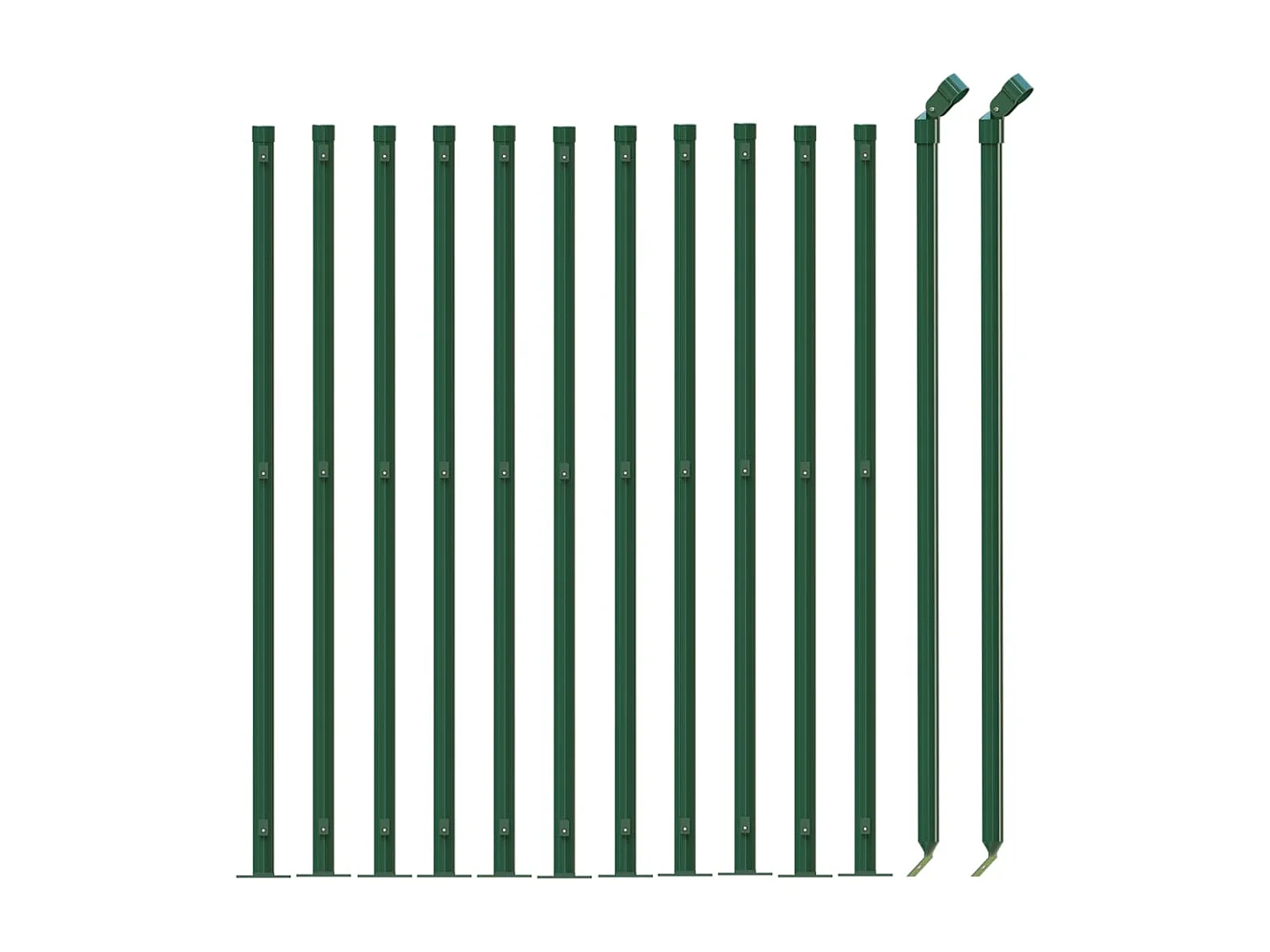 Cerca de arame com flange 1,1x25 m verde PT728658