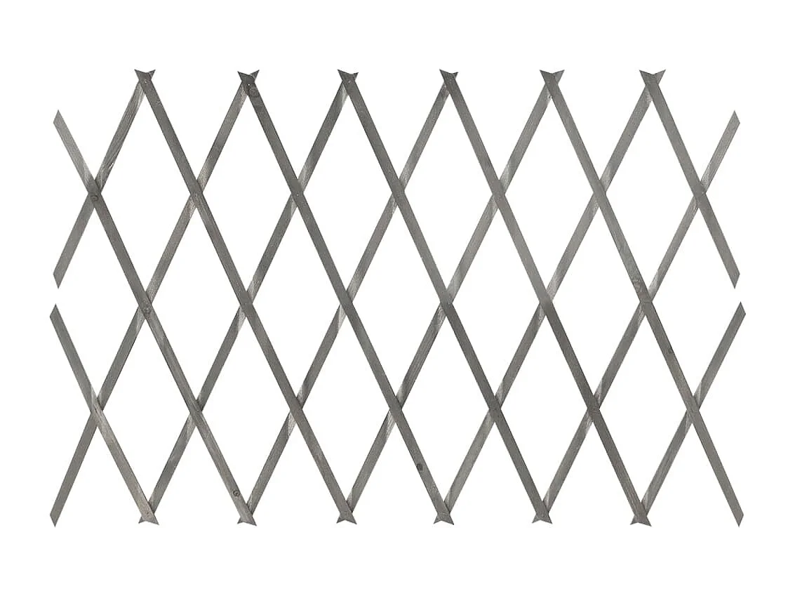 Vallas enrejado 5 uds madera maciza de abeto gris 180x60 cm ES204262