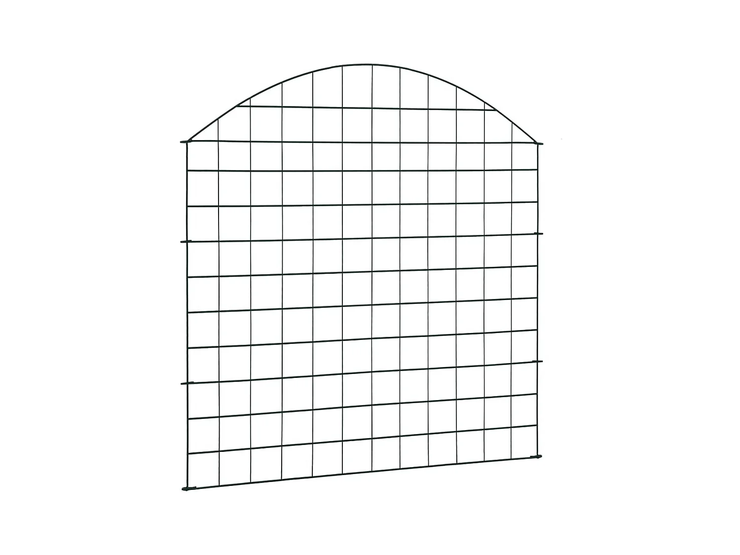 Ensemble de clôture de jardin arquée 77,5x78,5 cm vert FR586228