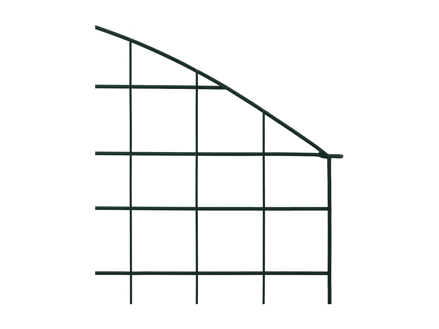 Schuttingset gebogen 77,5x78,5 cm groen BE847905