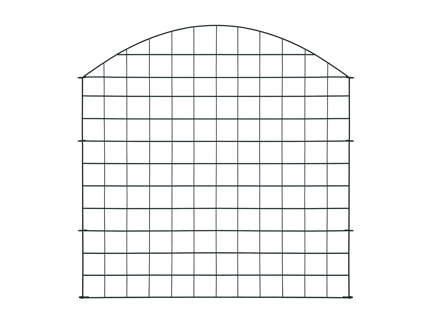 Ensemble de clôture de jardin arquée 77,5x78,5 cm vert FR586228