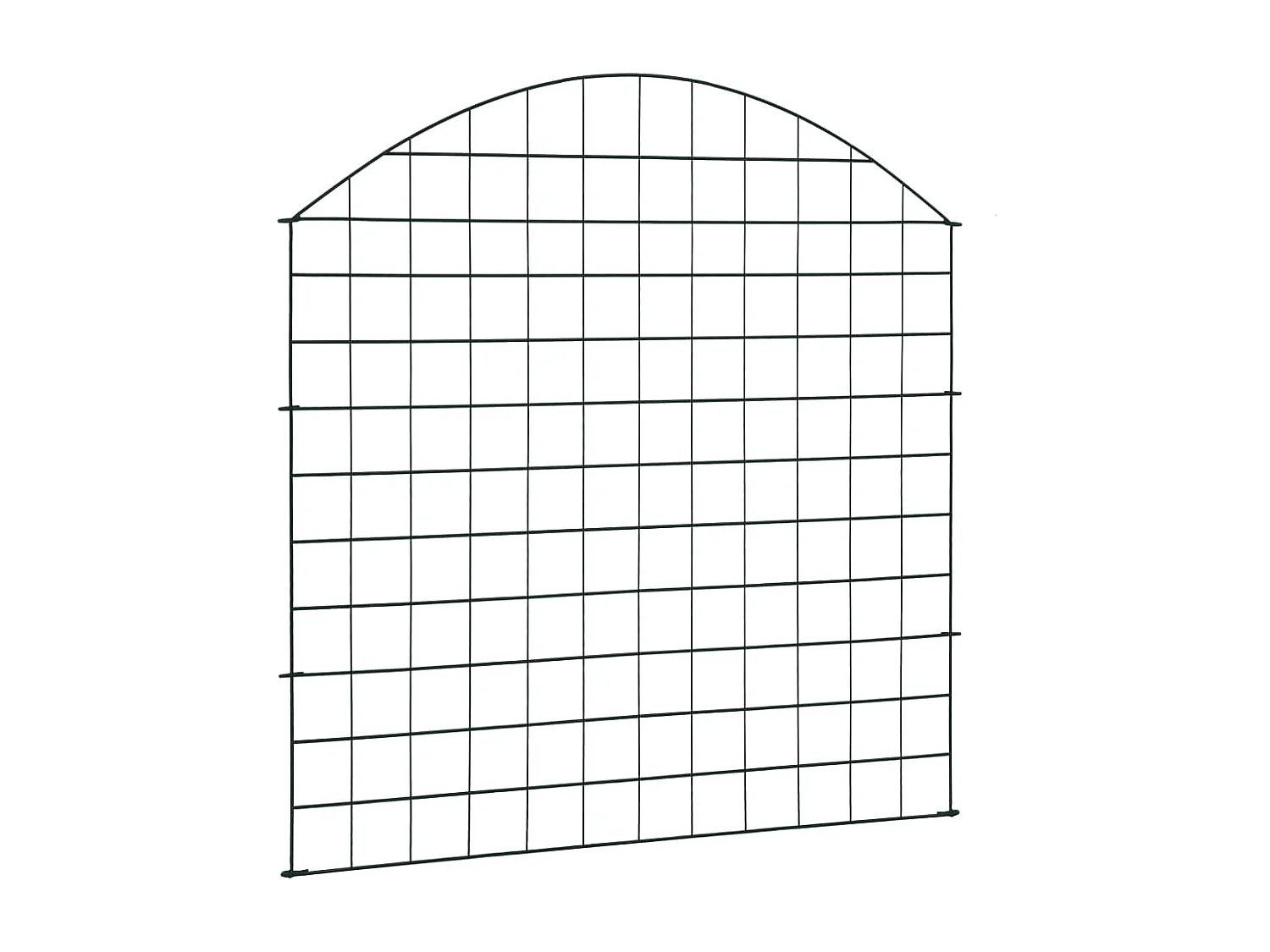 Ensemble de clôture de jardin arquée 77,5x78,5 cm vert FR586228